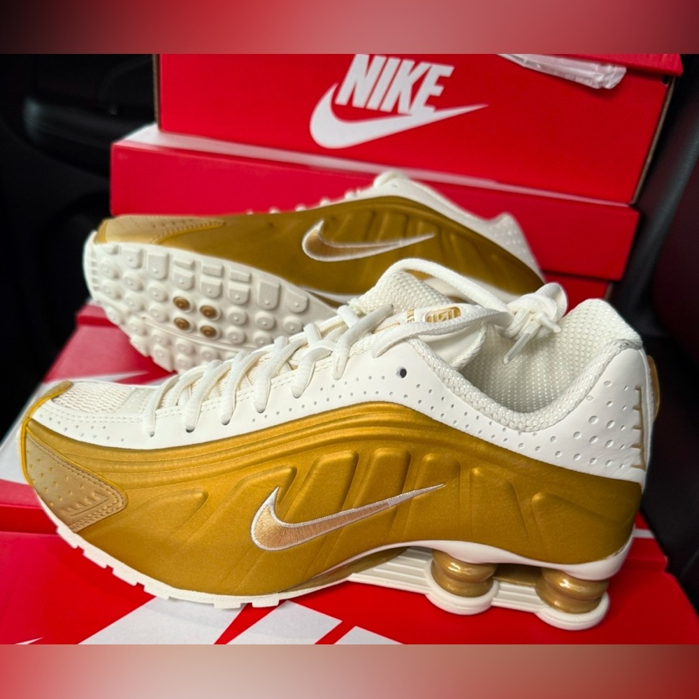 Nike Gold and White Sneakers for Casual Style
